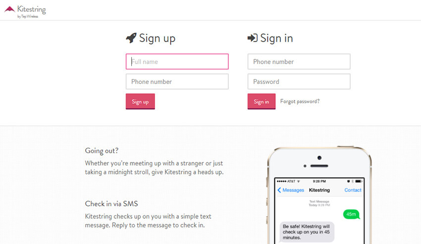 Aplicación de kitestring